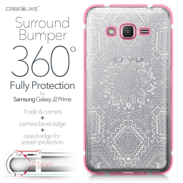 Samsung Galaxy J2 Prime case Indian Line Art 2061 Bumper Case Protection | CASEiLIKE.com
