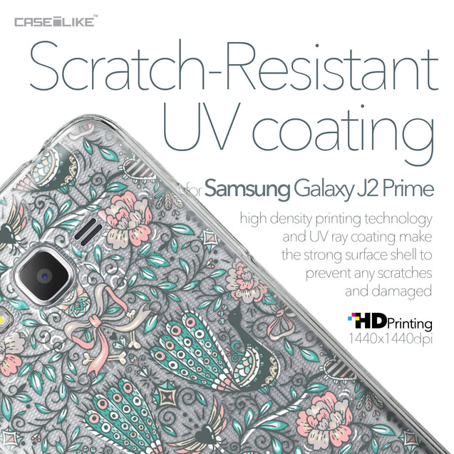 Samsung Galaxy J2 Prime case Roses Ornamental Skulls Peacocks 2226 with UV-Coating Scratch-Resistant Case | CASEiLIKE.com