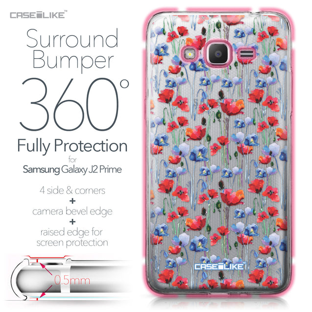 Samsung Galaxy J2 Prime case Watercolor Floral 2233 Bumper Case Protection | CASEiLIKE.com