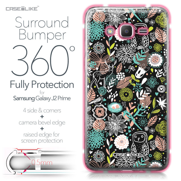 Samsung Galaxy J2 Prime case Spring Forest Black 2244 Bumper Case Protection | CASEiLIKE.com