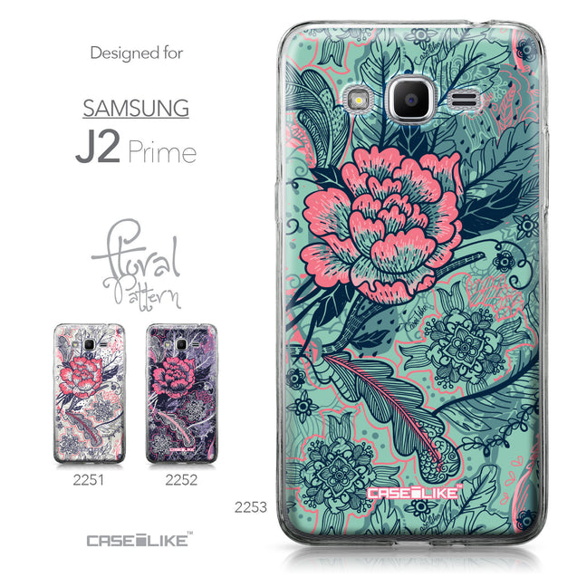 Samsung Galaxy J2 Prime case Vintage Roses and Feathers Turquoise 2253 Collection | CASEiLIKE.com