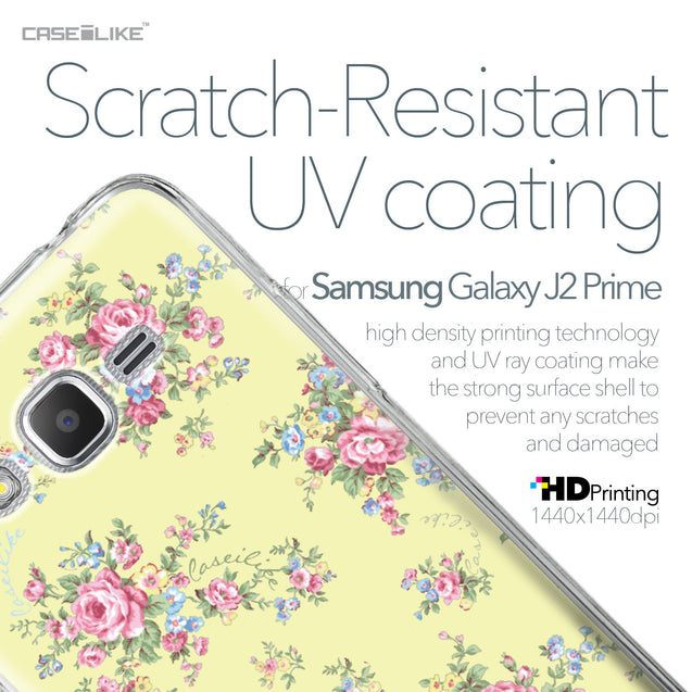 Samsung Galaxy J2 Prime case Floral Rose Classic 2264 with UV-Coating Scratch-Resistant Case | CASEiLIKE.com