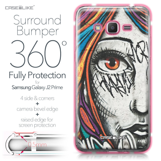 Samsung Galaxy J2 Prime case Graffiti Girl 2724 Bumper Case Protection | CASEiLIKE.com