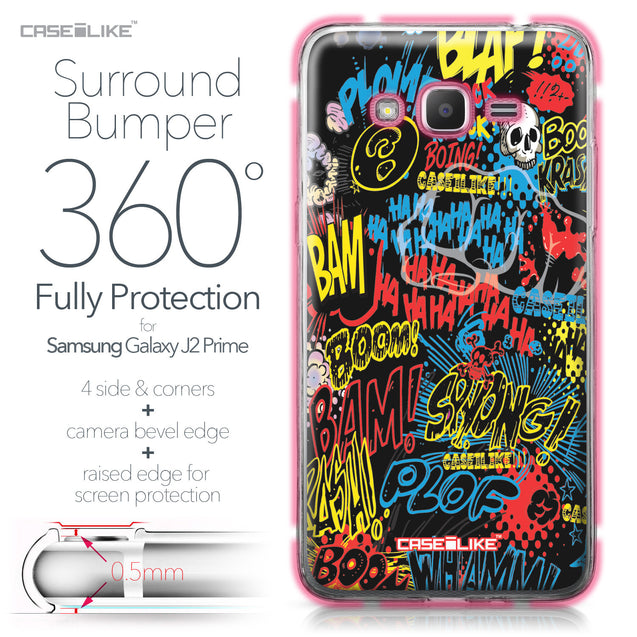 Samsung Galaxy J2 Prime case Comic Captions Black 2915 Bumper Case Protection | CASEiLIKE.com