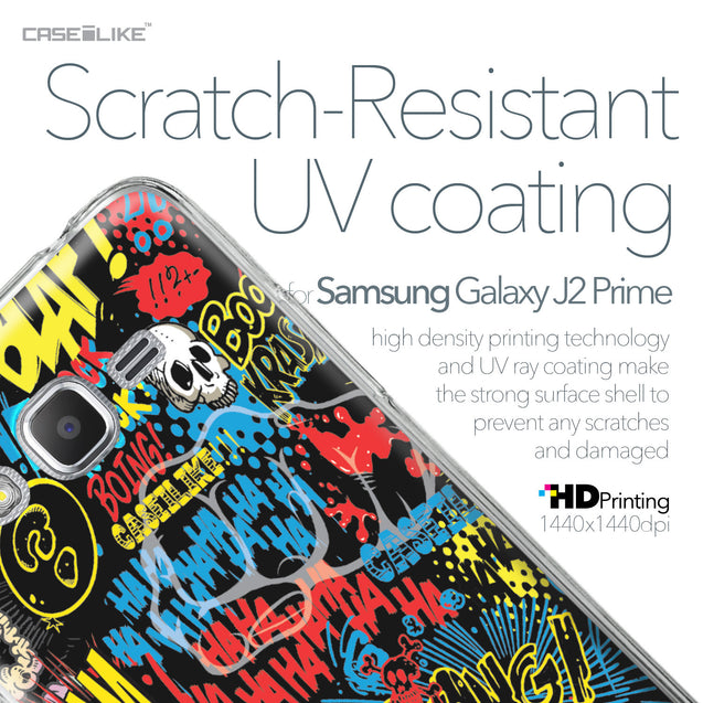 Samsung Galaxy J2 Prime case Comic Captions Black 2915 with UV-Coating Scratch-Resistant Case | CASEiLIKE.com
