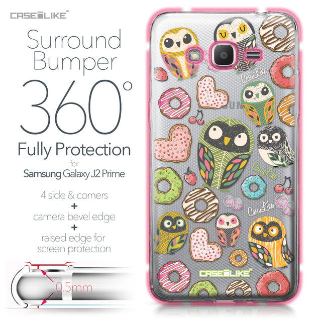 Samsung Galaxy J2 Prime case Owl Graphic Design 3315 Bumper Case Protection | CASEiLIKE.com