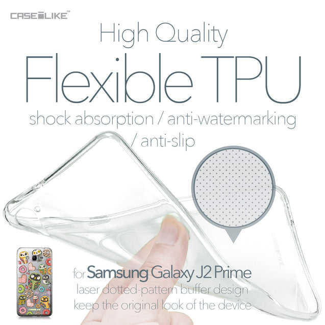 Samsung Galaxy J2 Prime case Owl Graphic Design 3315 Soft Gel Silicone Case | CASEiLIKE.com