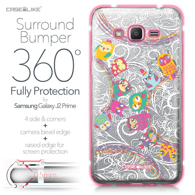 Samsung Galaxy J2 Prime case Owl Graphic Design 3316 Bumper Case Protection | CASEiLIKE.com
