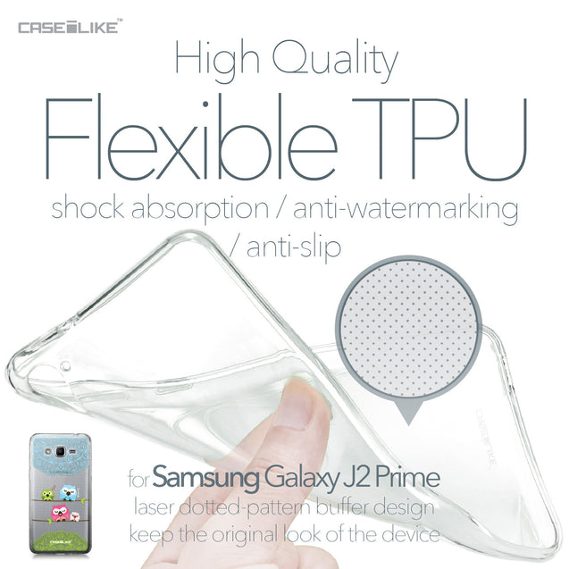 Samsung Galaxy J2 Prime case Owl Graphic Design 3318 Soft Gel Silicone Case | CASEiLIKE.com