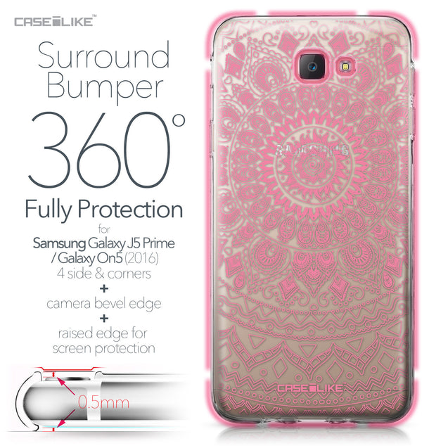 Samsung Galaxy J5 Prime / On5 (2016) case Indian Line Art 2062 Bumper Case Protection | CASEiLIKE.com