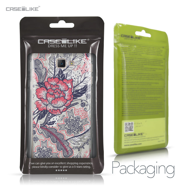 Samsung Galaxy J5 Prime / On5 (2016) case Vintage Roses and Feathers Beige 2251 Retail Packaging | CASEiLIKE.com