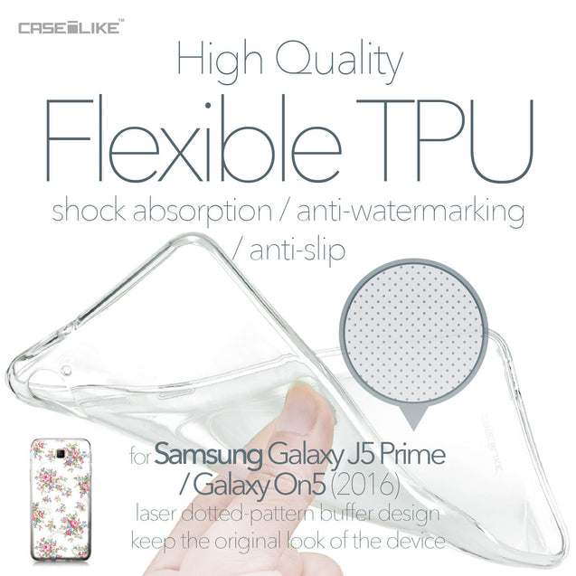 Samsung Galaxy J5 Prime / On5 (2016) case Floral Rose Classic 2260 Soft Gel Silicone Case | CASEiLIKE.com