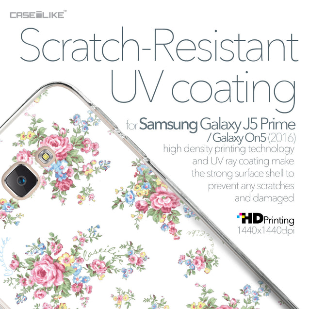 Samsung Galaxy J5 Prime / On5 (2016) case Floral Rose Classic 2260 with UV-Coating Scratch-Resistant Case | CASEiLIKE.com