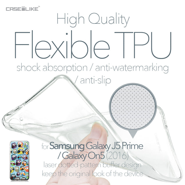 Samsung Galaxy J5 Prime / On5 (2016) case Owl Graphic Design 3312 Soft Gel Silicone Case | CASEiLIKE.com