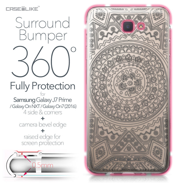 Samsung Galaxy J7 Prime / On NXT / On7 (2016) case Indian Line Art 2063 Bumper Case Protection | CASEiLIKE.com