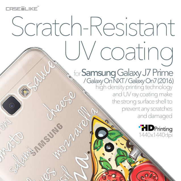 Samsung Galaxy J7 Prime / On NXT / On7 (2016) case Pizza 4822 with UV-Coating Scratch-Resistant Case | CASEiLIKE.com