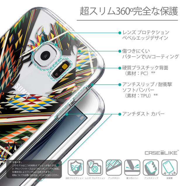 Details in Japanese - CASEiLIKE Samsung Galaxy S6 back cover Indian Tribal Theme Pattern 2053