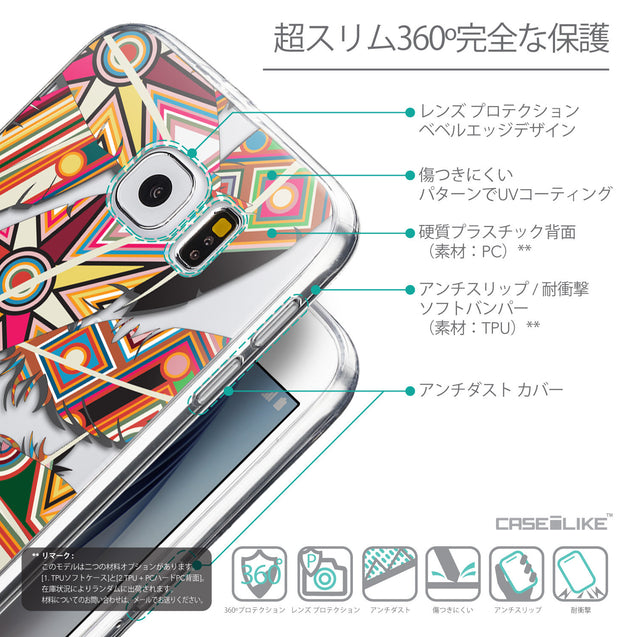 Details in Japanese - CASEiLIKE Samsung Galaxy S6 back cover Indian Tribal Theme Pattern 2054