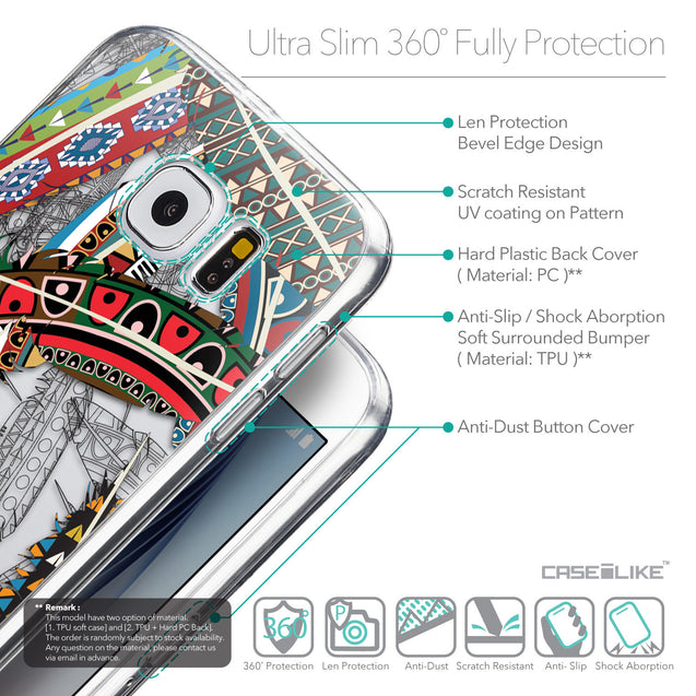 Details in English - CASEiLIKE Samsung Galaxy S6 back cover Indian Tribal Theme Pattern 2055