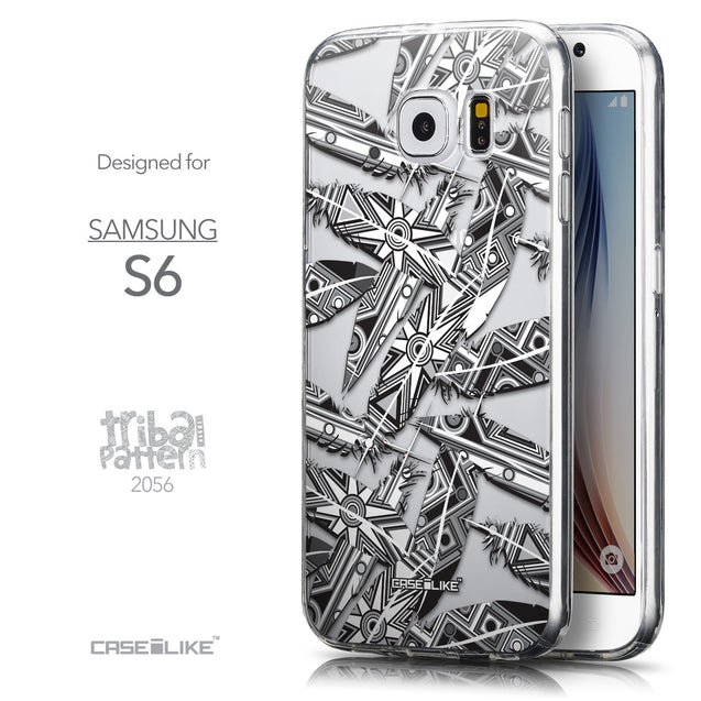 Front & Side View - CASEiLIKE Samsung Galaxy S6 back cover Indian Tribal Theme Pattern 2056