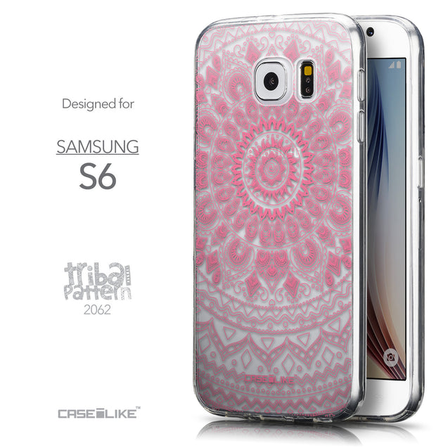 Front & Side View - CASEiLIKE Samsung Galaxy S6 back cover Indian Line Art 2062