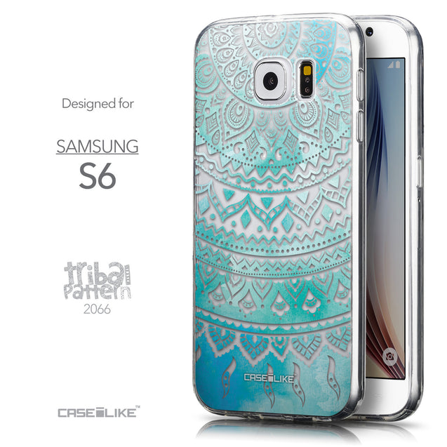 Front & Side View - CASEiLIKE Samsung Galaxy S6 back cover Indian Line Art 2066