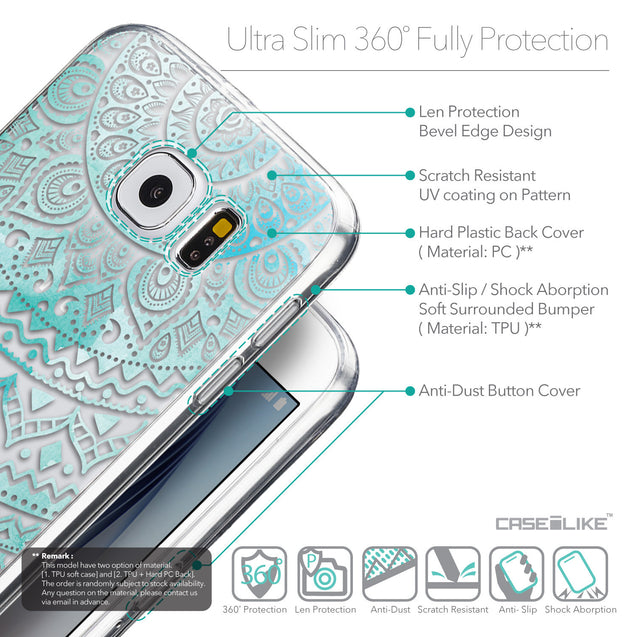 Details in English - CASEiLIKE Samsung Galaxy S6 back cover Indian Line Art 2066
