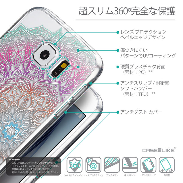 Details in Japanese - CASEiLIKE Samsung Galaxy S6 back cover Mandala Art 2090