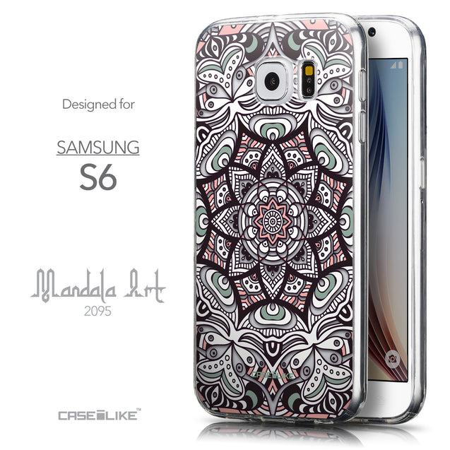 Front & Side View - CASEiLIKE Samsung Galaxy S6 back cover Mandala Art 2095