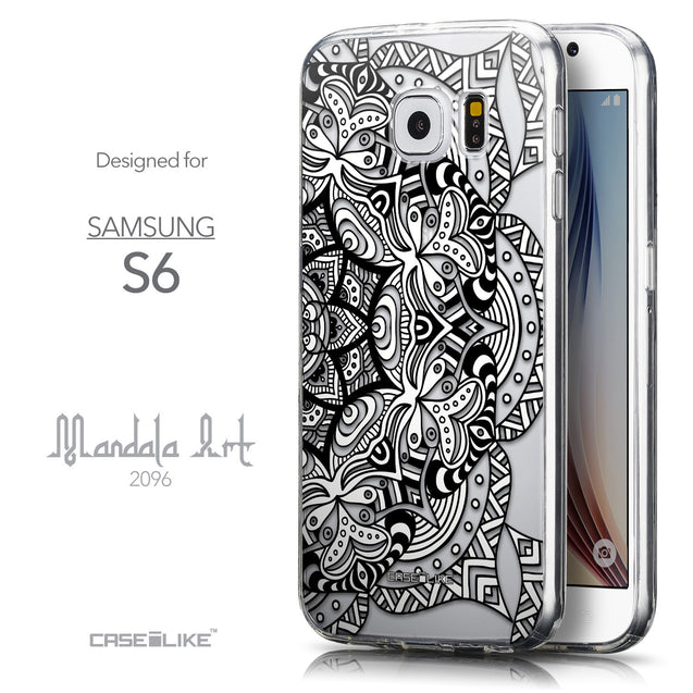 Front & Side View - CASEiLIKE Samsung Galaxy S6 back cover Mandala Art 2096