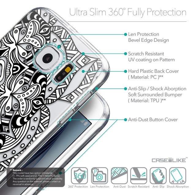 Details in English - CASEiLIKE Samsung Galaxy S6 back cover Mandala Art 2096