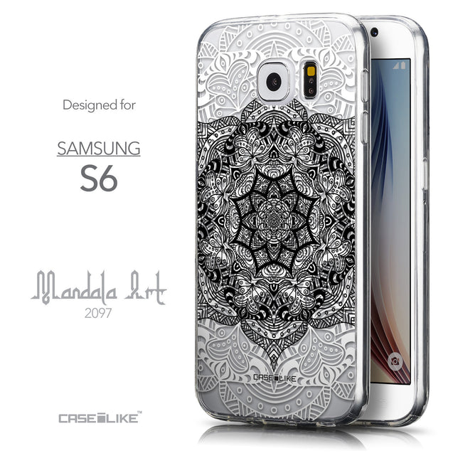 Front & Side View - CASEiLIKE Samsung Galaxy S6 back cover Mandala Art 2097