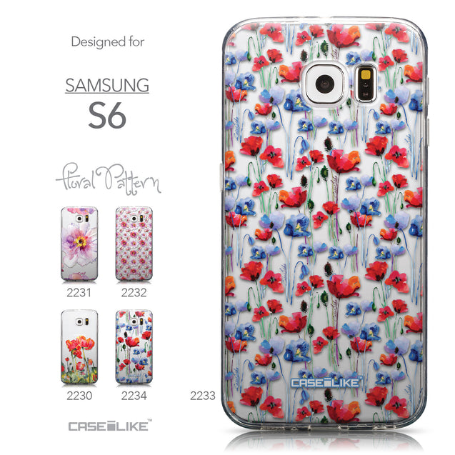 Collection - CASEiLIKE Samsung Galaxy S6 back cover Watercolor Floral 2233