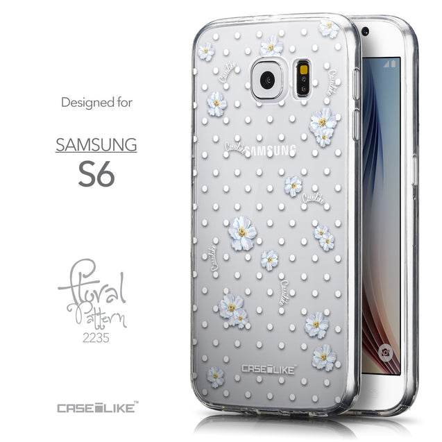 Front & Side View - CASEiLIKE Samsung Galaxy S6 back cover Indian Line Art 2061