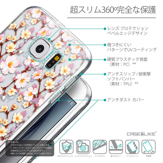 Details in Japanese - CASEiLIKE Samsung Galaxy S6 back cover Watercolor Floral 2236