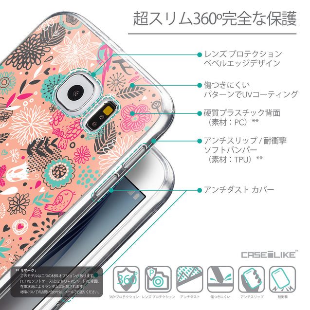 Details in Japanese - CASEiLIKE Samsung Galaxy S6 back cover Spring Forest Pink 2242