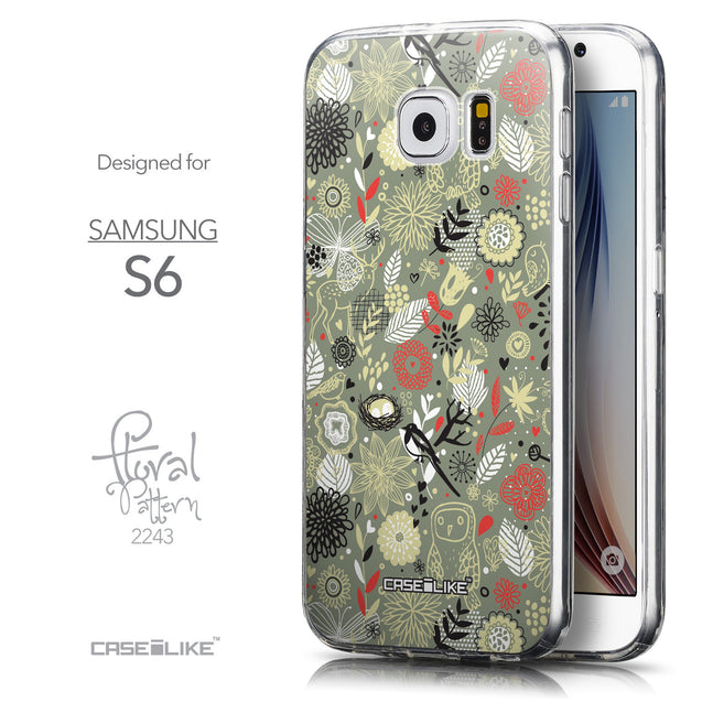 Front & Side View - CASEiLIKE Samsung Galaxy S6 back cover Spring Forest Gray 2243