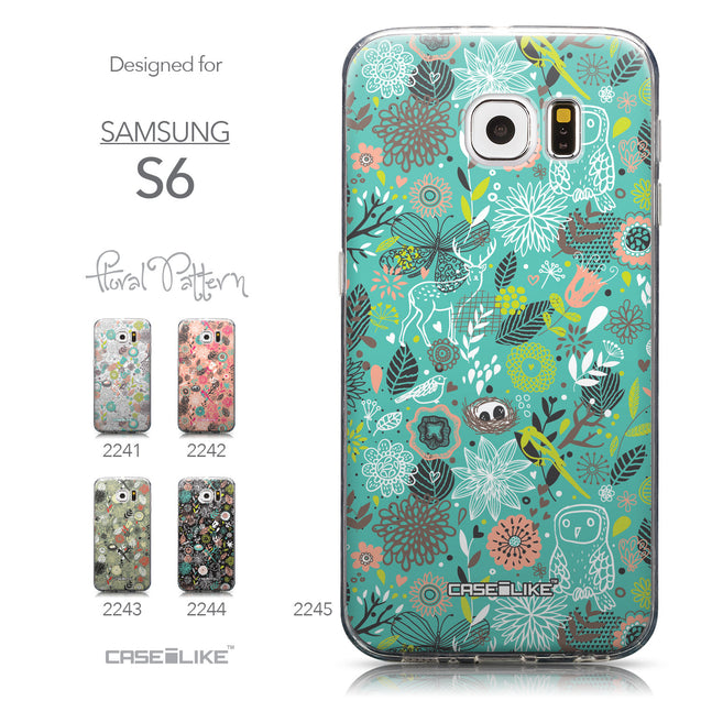 Collection - CASEiLIKE Samsung Galaxy S6 back cover Spring Forest Turquoise 2245
