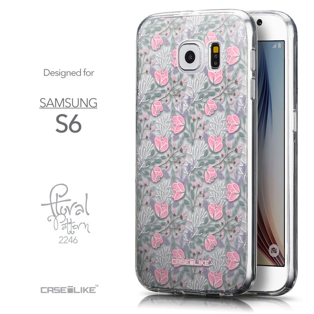 Front & Side View - CASEiLIKE Samsung Galaxy S6 back cover Flowers Herbs 2246