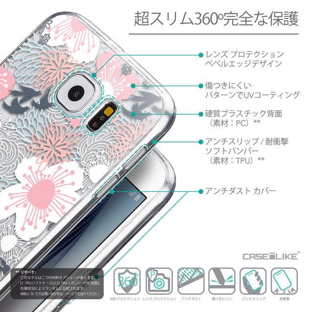 Details in Japanese - CASEiLIKE Samsung Galaxy S6 back cover Japanese Floral 2255