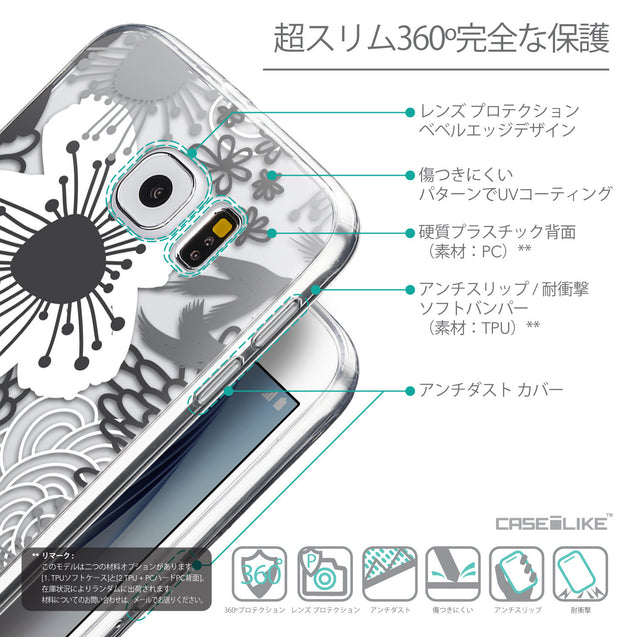 Details in Japanese - CASEiLIKE Samsung Galaxy S6 back cover Japanese Floral 2256