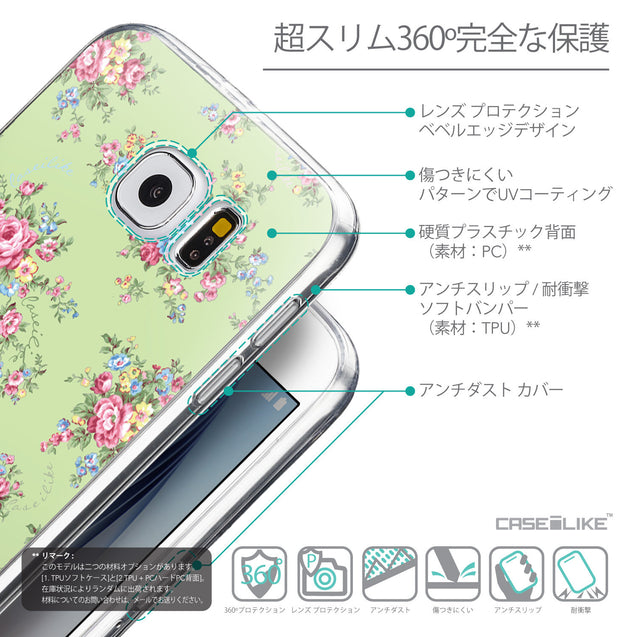 Details in Japanese - CASEiLIKE Samsung Galaxy S6 back cover Floral Rose Classic 2262