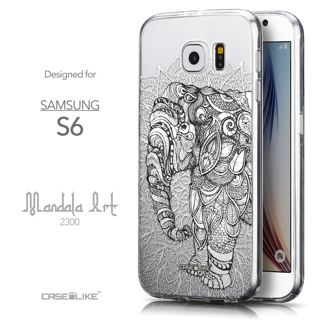 Front & Side View - CASEiLIKE Samsung Galaxy S6 back cover Mandala Art 2300