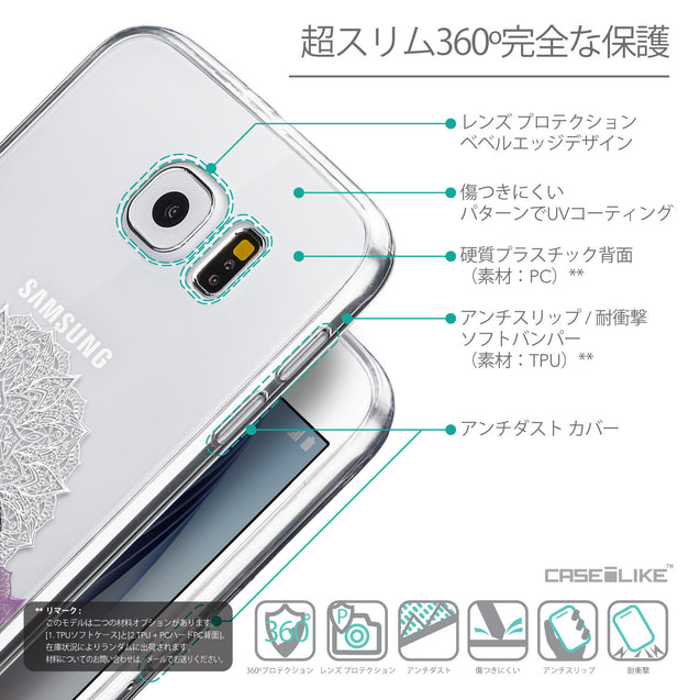 Details in Japanese - CASEiLIKE Samsung Galaxy S6 back cover Mandala Art 2301