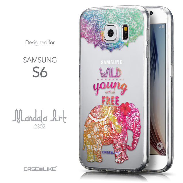 Front & Side View - CASEiLIKE Samsung Galaxy S6 back cover Mandala Art 2302