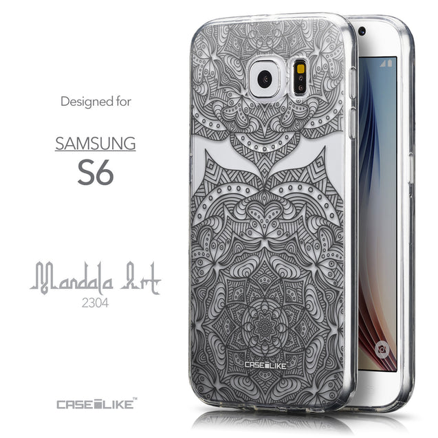 Front & Side View - CASEiLIKE Samsung Galaxy S6 back cover Mandala Art 2304