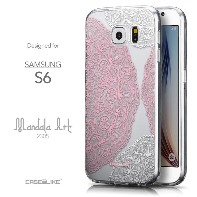 Front & Side View - CASEiLIKE Samsung Galaxy S6 back cover Mandala Art 2305