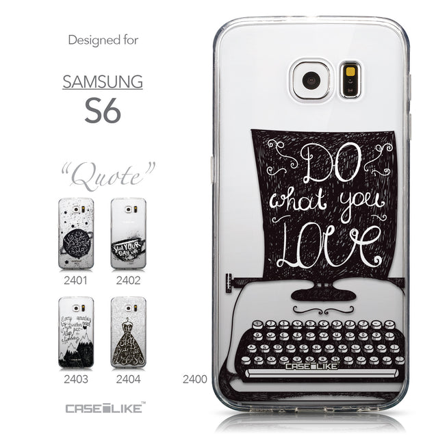 Collection - CASEiLIKE Samsung Galaxy S6 back cover Quote 2400