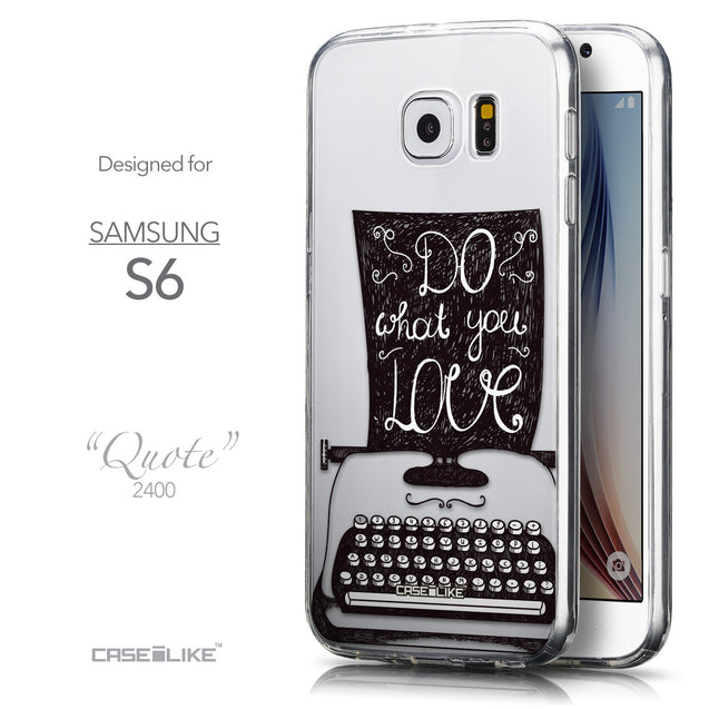 Front & Side View - CASEiLIKE Samsung Galaxy S6 back cover Quote 2400