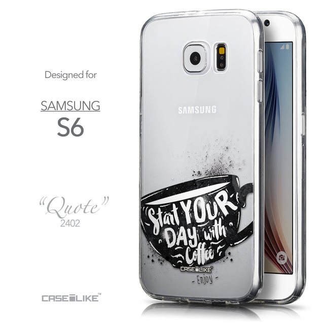 Front & Side View - CASEiLIKE Samsung Galaxy S6 back cover Quote 2402